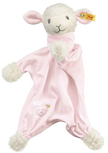 Steiff Schmusetuch Träum-süß-Lamm, Süßes Stofftier, Jungen, Mädchen & Babys ab 0 Monaten, Plüschtier 30 cm, Rosa, 239632
