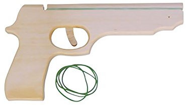 Holzspielerei Pistole Magnum Natur