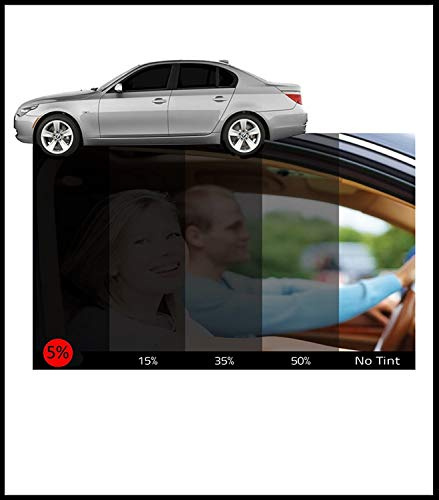 Flexzon Film teinté pour vitre de voiture Teinte noir limousine 5 % 50 cm x 6 m