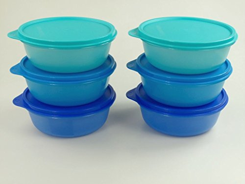 TUPPERWARE Kühlschrank Hit-Parade 600 ml dunkelblau (2) + blau (2) + türkis (2)