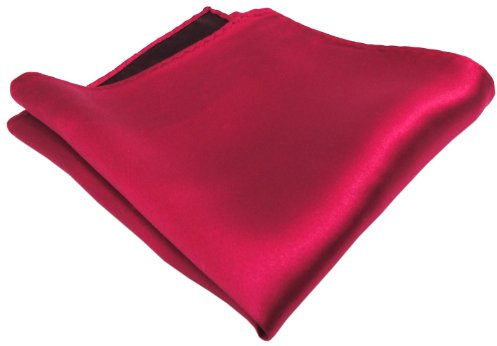 TigerTie gewebtes Designer Satin Seideneinstecktuch einfarbig Uni - Tuch 100% Seide