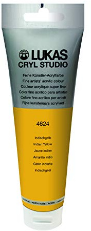 Lukas Cryl Studio 125 ml, Acrylfarbe in Premium-Qualität, Indischgelb