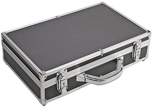 Safe 288 Aluminium Münzen-Koffer Diamant (ohne Inhalt) schwarz für Münzen verschiedener Durchmesser | Format: 410 x 270 x 85 mm
