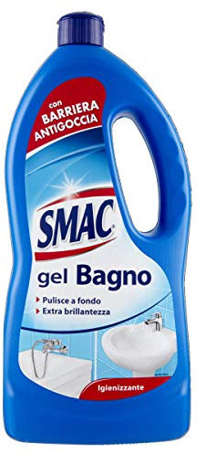 Smac - Detergente Gel Bagno Multisuperficie, Azione Igienizzante e Brillantezza, con Barriera Antigoccia, 850 ml
