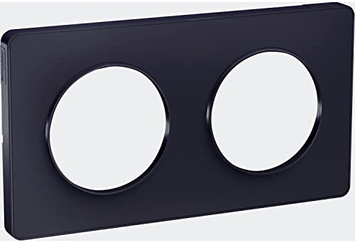 Schneider Electric - Odace Touch, plaque Anthracite 2 postes horiz. ou vert. entraxe 71mm - S540804