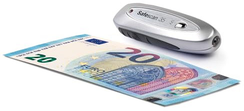 Safescan 35 tragbarer Geldscheinprüfer zu schnellen Prüfung von Banknoten, Kreditkarten und Ausweisen - Geldscheinprüfer mit UV-Licht - UV-Licht Geldscheinprüfer
