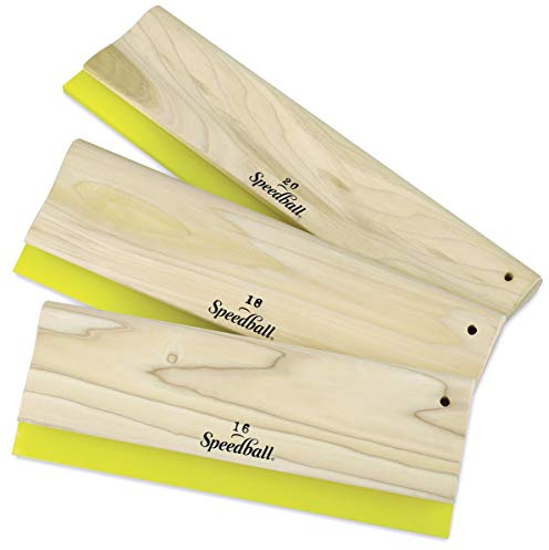 Speedball 14 Graphic Squeegee Urethane 70 Durometer, Yellow, High-Usage Applications, For Printing On Paper, Cardboard, Screen Lino Printing, Tool For Art & Craft Kit, Printing Ink