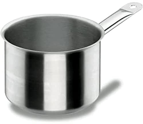 LACOR 50221 - Cazo Recto Alto Chef Classic 20cm Acero Inoxidable | En acero inoxidable, para salsas, leche y raciones pequeñas; ideal para cocina profesional y uso diario en casa