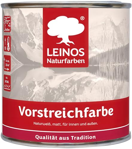 LEINOS Vorstreichfarbe 810 | universelle Grundierung für Holz, Metall, Glasfasertapeten | schnelltrocknend, diffusionsoffen & atmungsaktiv | weiß matt, sehr gut schleifbar, innen & außen nutzbar