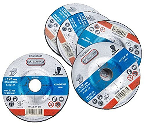 Connex COX938006 Trennscheibe Metall, DSA zertifiziert, Ø 125 mm, 5 Stück