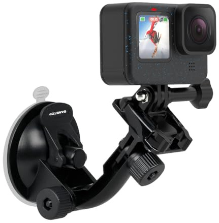 Sametop Saugnapf Auto Halterung Suction Cup Car Mount für GoPro | für Go Pro Hero 13 12 11 10 9 8 7 6 5 4 Session Max Mission Kameras, Geeignet für Windscützscheiben und Fenster