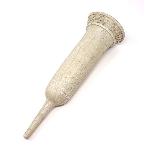 Blumen Grabvase zum stecken, Steckvase mit Ranke verziert. Höhe 34cm