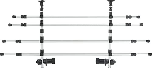 TRIXIE verstellbare Hundesicherung für den Kofferraum Auto-Gitter, mit Kopfstützenfixierung, Breite: 96–163 cm Höhe: 34–48 cm, silber/schwarz - 13171