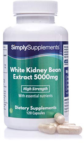 Weißer Kidneybohnenextrakt 5000mg - 120 Kapseln - Geeignet für Veganer - Versorgung von 40 Tagen - SimplySupplements
