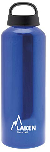 LAKEN Borraccia classica con bocca larga, in alluminio leggero a parete singola, senza BPA, tappo a vite a prova di perdite, 0,75 litri