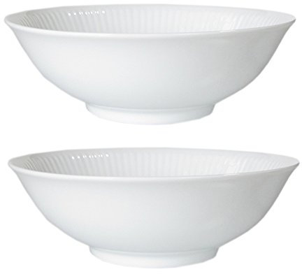 Royal Copenhagen Schale 2er Set White Fluted Porzellan Weiß, Fassungsvermögen: 35cl, 1017378