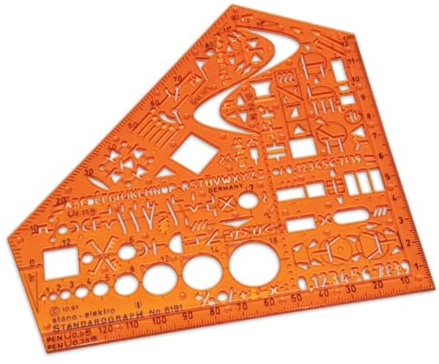 Standardgraph 8191 Schablone Stano-Winkel, 155 x 155 x 1,3 mm