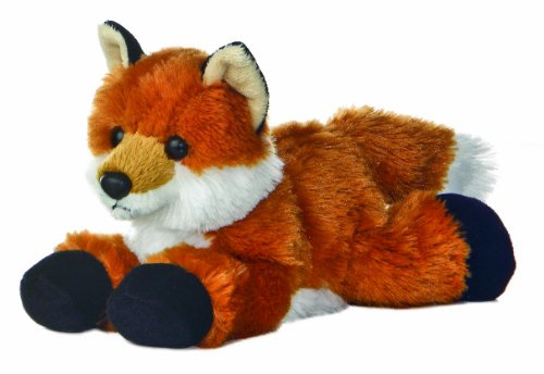 Aurora, 12754, Mini Flopsie Fuchs, 20cm, Plüschtier, schwarz/weiß