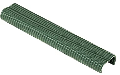 Blíster de Grapas Anilladas Omega-20 SALKI - Grapas de Acero Galvanizado de 2mm para Cercas y Vallas, Pack de 1000 Unidades, Color Verde