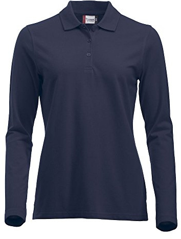 Clique Clothing, maglia a maniche lunghe classica in cotone, da donna, vestibilità moderna, da XS a XXL Dark Navy Small