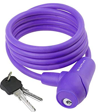Fahrradschloss, Spiralkabelschloss, Ø 8 mm x 1.500 mm, Lila, S 8.15 S von M-WAVE