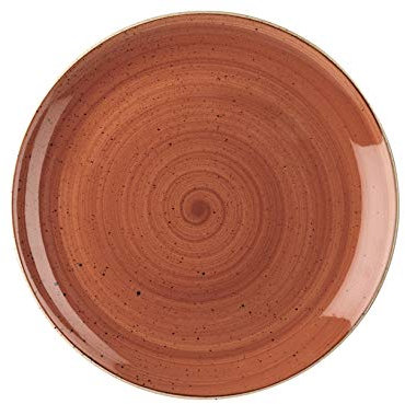 Churchill 382662 Stonecast - Plato llano, porcelana, diseño de espiga naranja (29 cm)