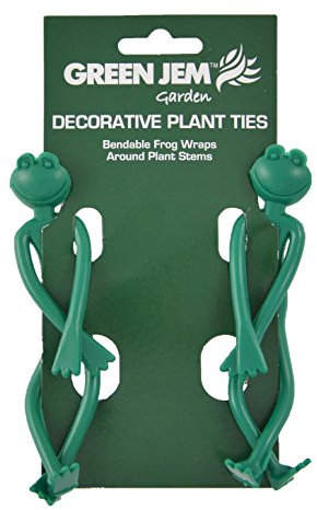 Green Jem Decorative Frog Plant Ties, Green, 12x13x1 cm