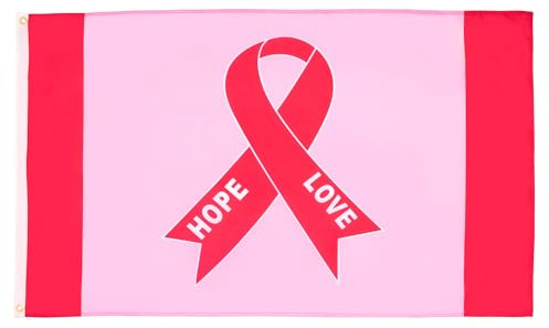 AZ FLAG Flagga Rosa band bröstcancer 90x60 cm 100D Polyester 2 Öljetter