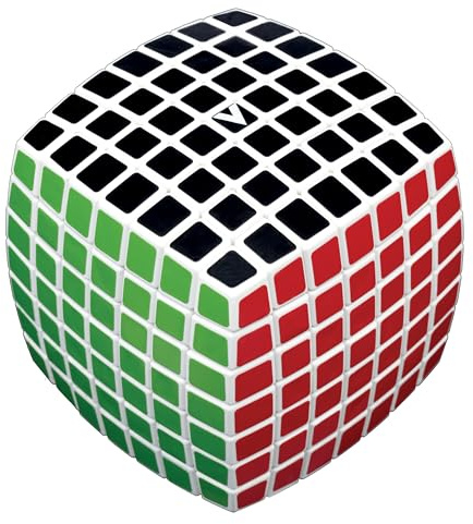 V-Cube 7 x 7 White Pillow, Professional, Fast, and Smooth, Speed Cube, Puzzle, Fidget Toy