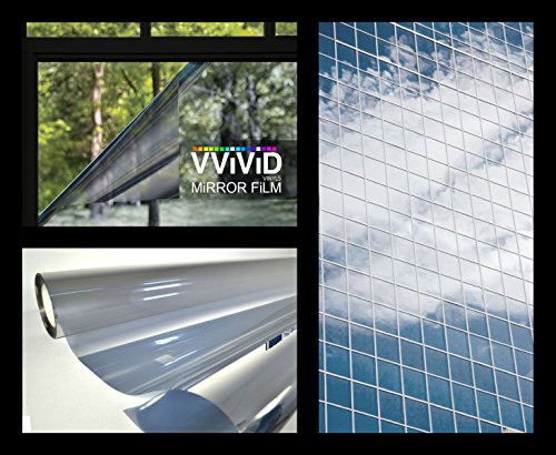VViViD One Way Mirror Window Film Silver (60” inch X 6 feet)