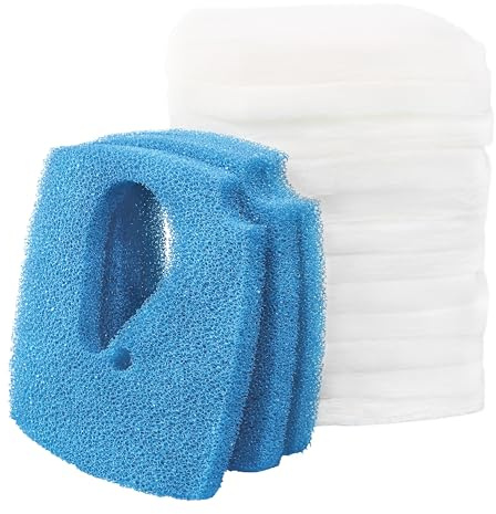 LTWHOME Filterschwamm Passend für Eheim 2616760 Professional 3e 2076/2078/450/700/600T(3 x Blau + 12 Weiß)