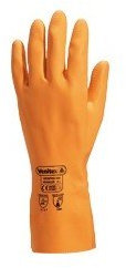 Deltaplus VE450OR10 Gants en latex résistants - 30 cm - Orange - Taille 10/11