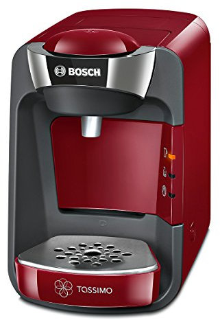 Tassimo Suny Kapselmaschine TAS3203 Kaffeemaschine by Bosch, über 70 Getränke, vollautomatisch, geeignet für alle Tassen, nahezu keine Aufheizzeit, 1300 W, rot/anthrazit