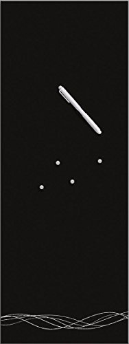 Eurographics MB+DF2166 Swirly Lines Luxury 30x80 Magnettafel, Glas, Schwarz, 80 x 30 x 2 cm