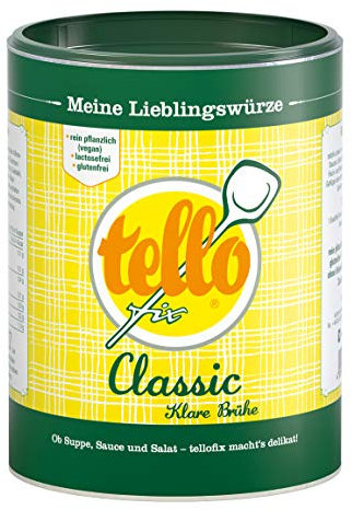 tellofix Classic Klare Brühe - Vielseitige Gemüse Brühe, als Universal-Würzmittel zum Verfeinern einsetzbar - kalorienarm - 1 x 540 g