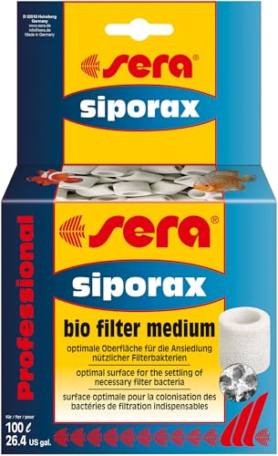 sera siporax Professional 500 ml (145 g) | Hochleistungs Aquarium Filtermaterial zur biologischen Reinigung | Premium Filterringe aus gesintertem Glas | Aquariumzubehör für Süß- & Meerwasser