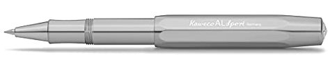 Kaweco AL SPORT Rollerball Raw I Gel- / Kugelschreiber aus hochwertigem Aluminium mit Keramikkugel I Edler Kuli in Silber I 23 g Tintenroller mit 0.7 mm Mine I Seidenglänzender Gelroller 13 cm