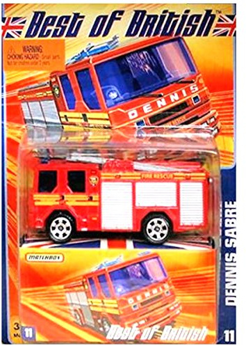 Matchbox 2008 Best of the British Dennis Sabre Fire Truck Red #11