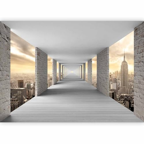 Papier peint murando intissé 350x256 cm Décoration Murale XXL Poster Tableaux Muraux Tapisserie Photo Trompe l'oeil Ciel Tunnel Perspective c-C-0005-a-b