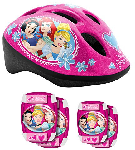 STAMP - HELM mit einstellbaren Tailleneinstellungen + ELLBOGEN und KNIESCHÜTZER - PRINCESS DISNEY