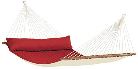 La Siesta - Alabama Red Pepper - Gesteppte Kingsize Spreizstange Hängematte Outdoor