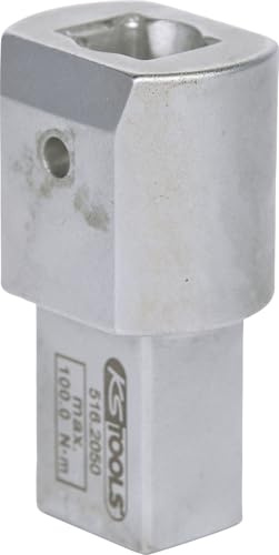 KS Tools Einsteck Adapter 14x18 mm auf 9x12 mm 516.2050 I Steckwerkzeug- & Stecknuss Adapter I Verchromter Steckschlüssel Adapter mit Stiftsicherung