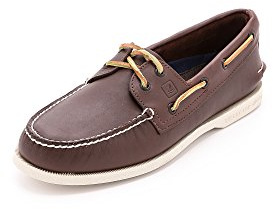 Sperry Men's Authentic Original 2-Eye Leather Boat Shoe, Brown Buck, 11