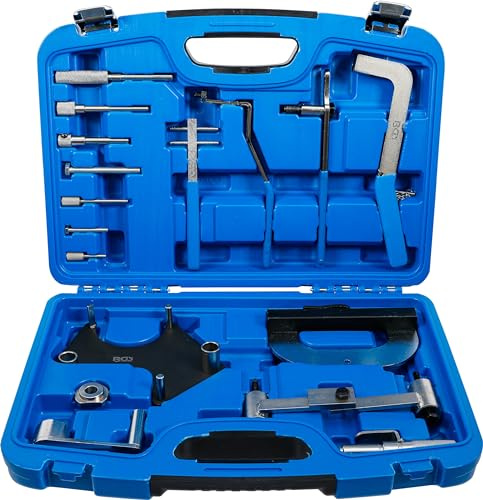 BGS 8154 | Motor-Einstellwerkzeug-Satz | für Renault | Motor-Steuerzeiten | Schwungrad-, Kurbelwellen- und Pumpenwellen-Arretierung | Abziehen der Kurbelwellen-Riemenscheibe | Zahnriemen spannen