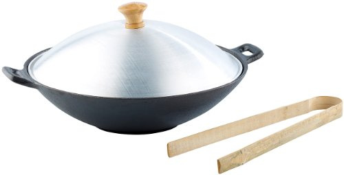 Tornwald-Schmiede Wok Induktion: Gusseisen Wok Set, 30cm (Gusseisen Induktion, Eisenwok, Topf)