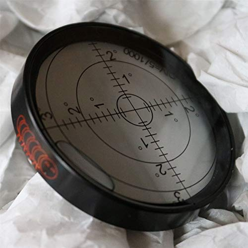 Nivel de burbuja grande de metal, grados, circular, nivel de superficie - recubrimiento de metal, ojo de toro, redondo, 60mm diámetro