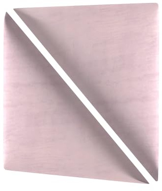 MOLLIS Upholstery Board, Triangular and Decorative Wall Panel, Suitable as Bed Headboard or Impact Protection, Reduces Sound and Improves Acoustics, Made of Foam, 30 x 30 cm, Lavender