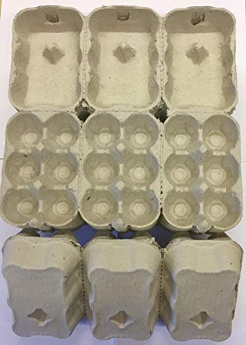 HAPPY CHICKENS 100 x 1/2 DOZEN NEW GREY EGG BOXES FOR CHICKEN HEN EGGS