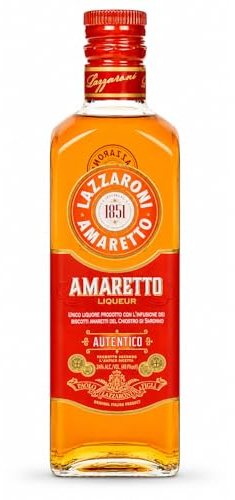 Lazzaroni Amaretto Liqueur – Italian Amaretto 50cl 24% ABV | Nut Free Made with Apricot Kernels | Sweet Almond & Apricot Flavour | Classic Italian Liqueur | Alcohol Gift