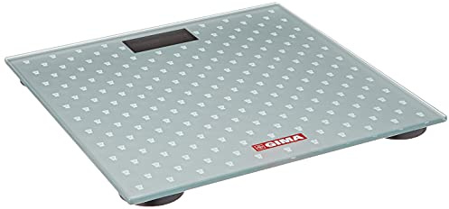 Gima - Digitalwaage, Personenwaage für das Badezimmer, mit 6 mm dicker Platte aus gehärtetem Glas, Farbe Grau.